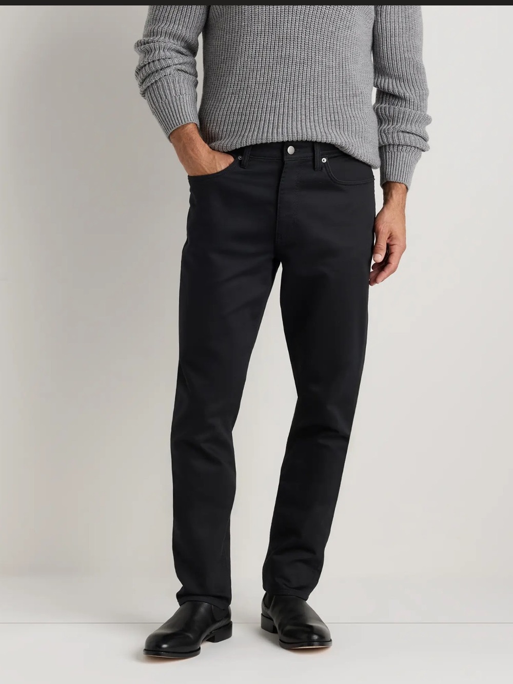 NWT Quince Men’s Comfort Stretch Traveler 5-Pocket Pants 32X30 Tapered Fit Black
